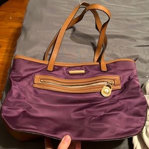 Purple poly purse Michael Kors